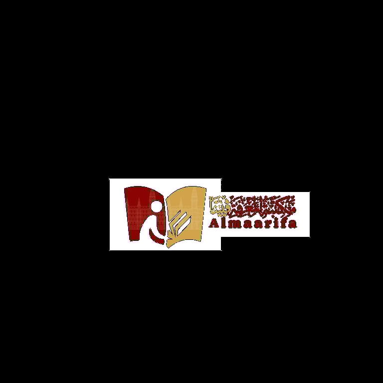 Red Bookcase Almacenista logo featuring an open book with red and tan colored pages and text